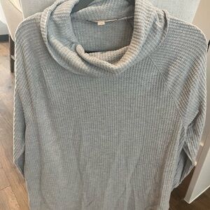 LOFT Soft Gray Cowl Neck Sweater